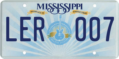 MS license plate LER007