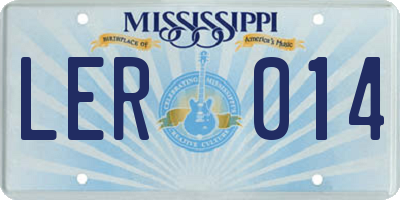 MS license plate LER014
