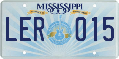 MS license plate LER015