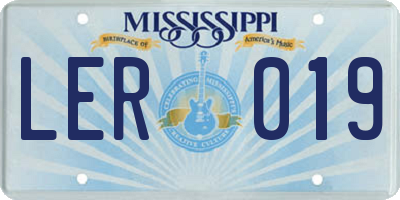 MS license plate LER019