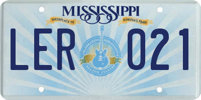 MS license plate LER021
