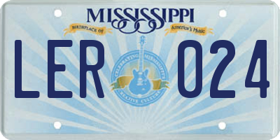 MS license plate LER024
