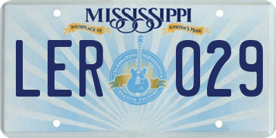 MS license plate LER029