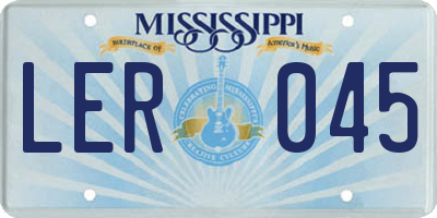 MS license plate LER045