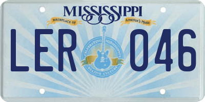 MS license plate LER046