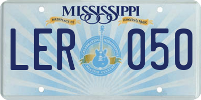 MS license plate LER050
