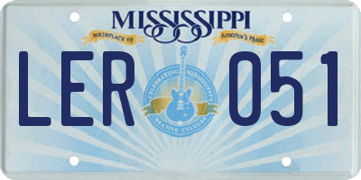 MS license plate LER051