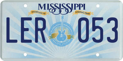 MS license plate LER053