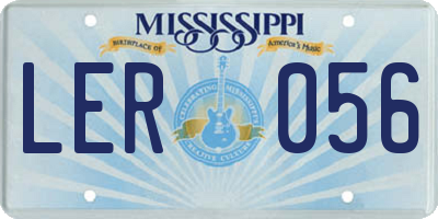 MS license plate LER056