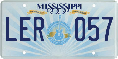 MS license plate LER057