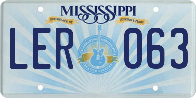 MS license plate LER063