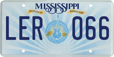 MS license plate LER066