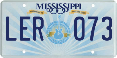 MS license plate LER073