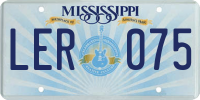 MS license plate LER075