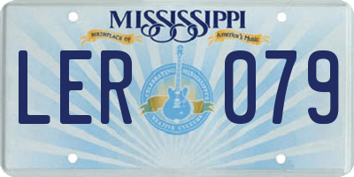 MS license plate LER079