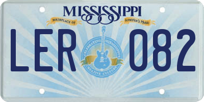 MS license plate LER082