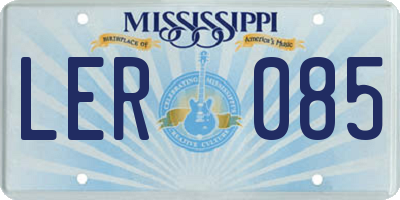 MS license plate LER085