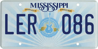 MS license plate LER086