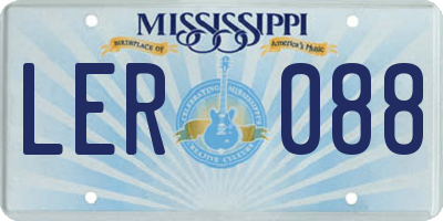 MS license plate LER088