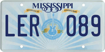 MS license plate LER089