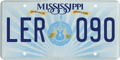 MS license plate LER090