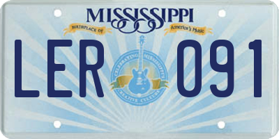 MS license plate LER091
