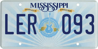MS license plate LER093