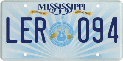 MS license plate LER094