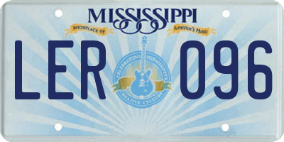 MS license plate LER096