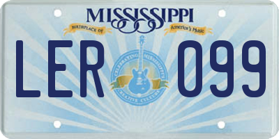 MS license plate LER099