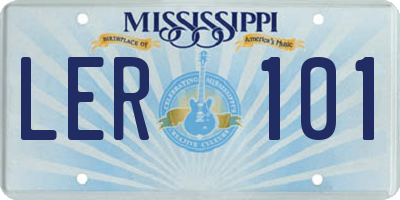 MS license plate LER101