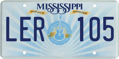 MS license plate LER105