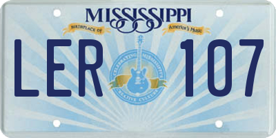 MS license plate LER107