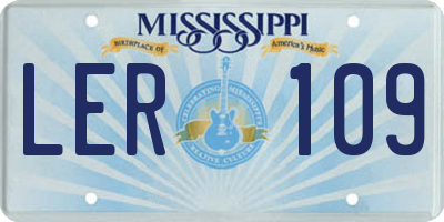 MS license plate LER109