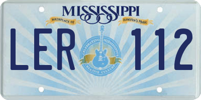MS license plate LER112