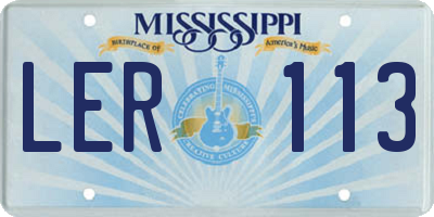 MS license plate LER113