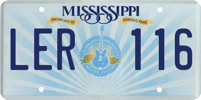 MS license plate LER116