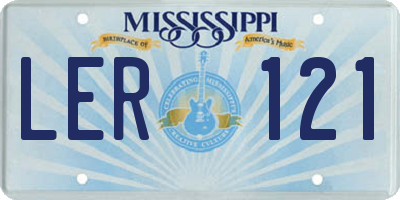 MS license plate LER121