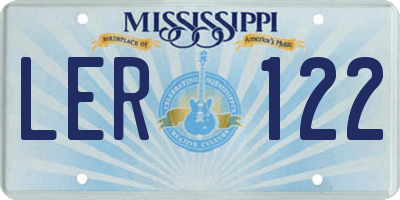 MS license plate LER122