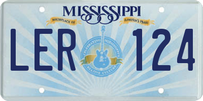 MS license plate LER124