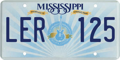 MS license plate LER125