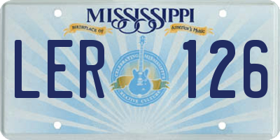 MS license plate LER126
