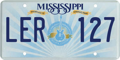 MS license plate LER127