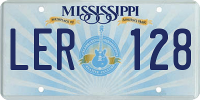 MS license plate LER128