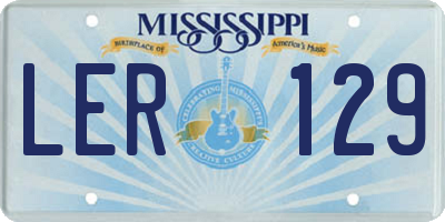 MS license plate LER129