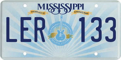 MS license plate LER133