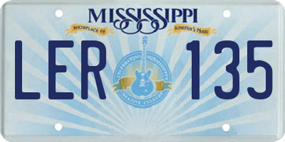 MS license plate LER135