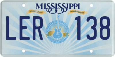 MS license plate LER138