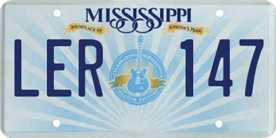 MS license plate LER147