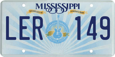 MS license plate LER149